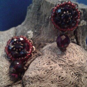 AVON Red Bead Earrings Formal